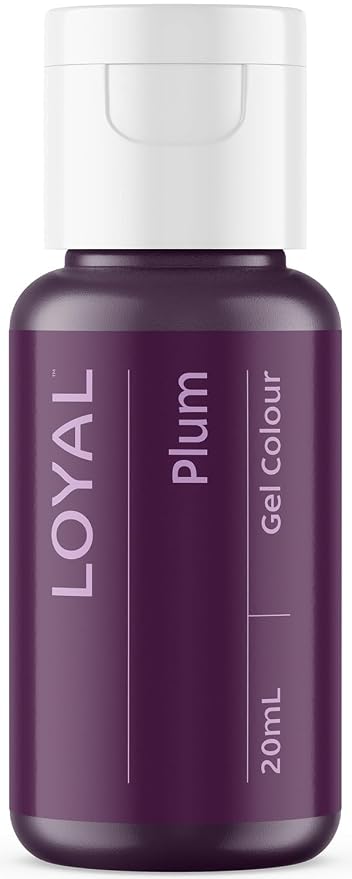 Loyal Gel Food Coloring | Vibrant Color for Buttercream, Fondant, Royal Icing, Gum Paste, Marzipan and Cake Batter | Gel-Based Concentrated Food Dye - 20ml Plum