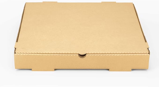 Karat Pizza Boxes 16" x 16" x2" [50 Pack] Kraft Corrugated Boxes | Ventilated, Grease-Resistant, Durable for Pizza or Shipping Use