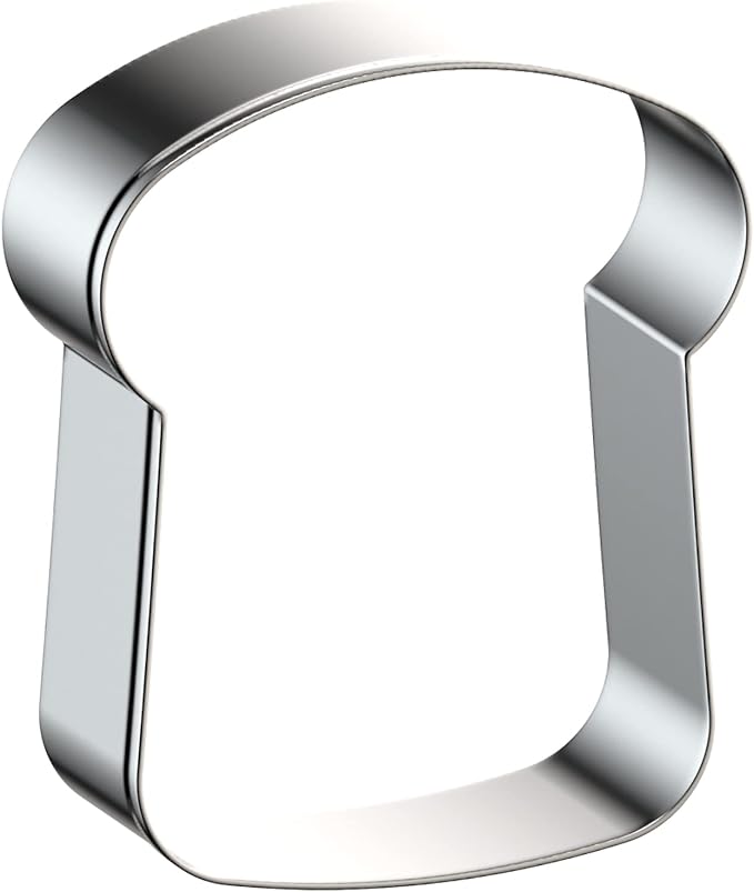 Slice of Bread Cookie Cutter Set - 5", 4", 3", 2" - 4 Piece Toast Food Cookie Cutters Shapes - Stainless Steel