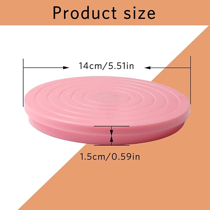 2 Pcs 5.5in Cookie Turntable 360 Degree Revolving Cake Decorating Turntable Spinning Cookie Decorating Turntable Cookie Stand Cookies Dessert Turn Table Cake Stand Turntable Baking Turntable