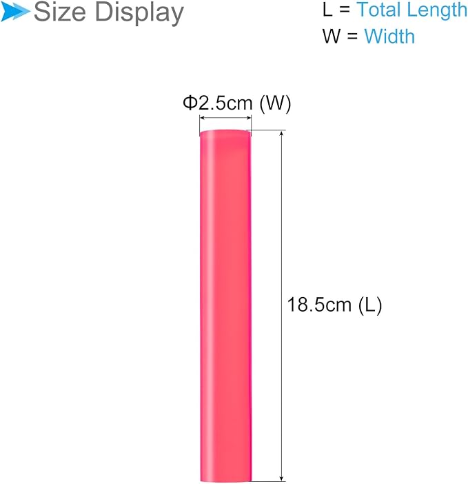 Acrylic Clay Roller, 7.28 Inch Length 1 Inch Dia., Acrylic Non-Stick Rolling Pin Roller Rose Red - (Applications: for Shaping Sculpting)