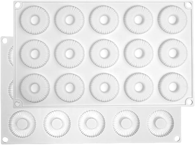 Silicone Donut Mold Round Doughnut Silicone Candy Molds Non-Stick Silicone Molds Perfect For Donut Cake Biscuit Bagels Dishwasher Safe