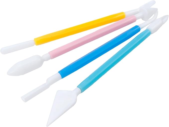 Antrader Cake Decorating Metal Ball Fondant Tool,(8Pcs + 4Pcs) | Double Ended Sculpting Tools Set for Cake Flower Sculpture Pottery