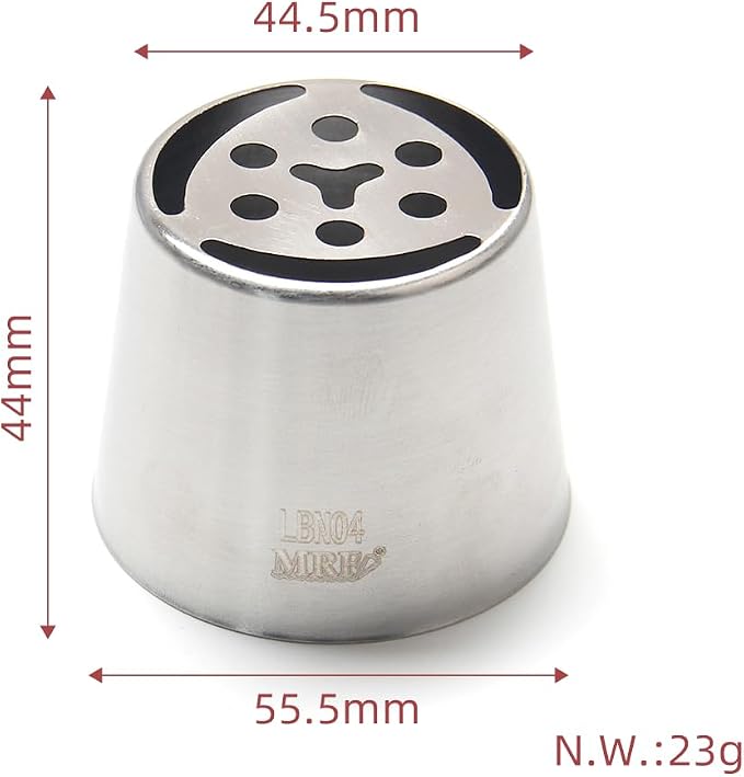 1 Piece Stainless Steel XXL Russian Flower Piping Icing Tips,Cake Decorating Piping Nozzles,Pastry Dessert Piping Tips,Flower Frosting Nozzles for Decorating