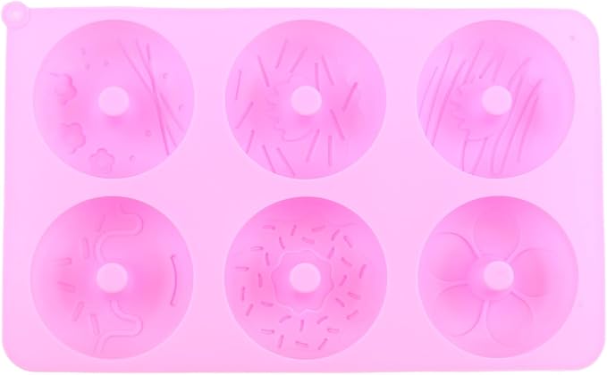 Donut Silicone Chocolate Molds Pattern Doughnut Candy Mold | 6 Cavity For Candy Chocolate Cake Decoration