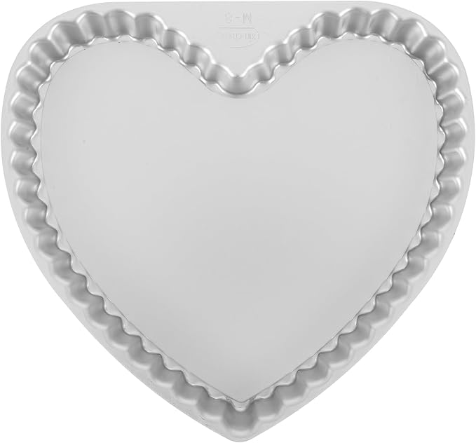Zerodeko 8.18 Inch Heart Shaped Cake Pan Nonstick Baking Mold with Removable Bottom for Cheesecakes Pies Tarts and Diy Pizza