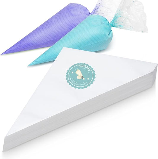 Disposable Piping Bags 12 Inch - 100pcs Anti Burst Pastry Bags - Tipless Icing Piping Bag for Royal Frosting Cookie Cake Cupcake Decorating Bags