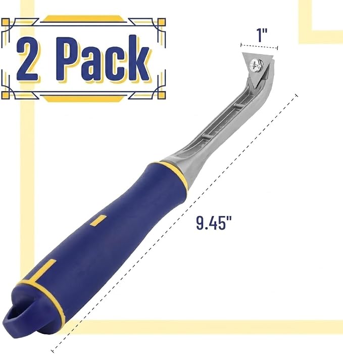 Bates- Carbide Scraper, 1 Inch, 2 Pack, Three-Edged Tungsten Steel Triangular Blade