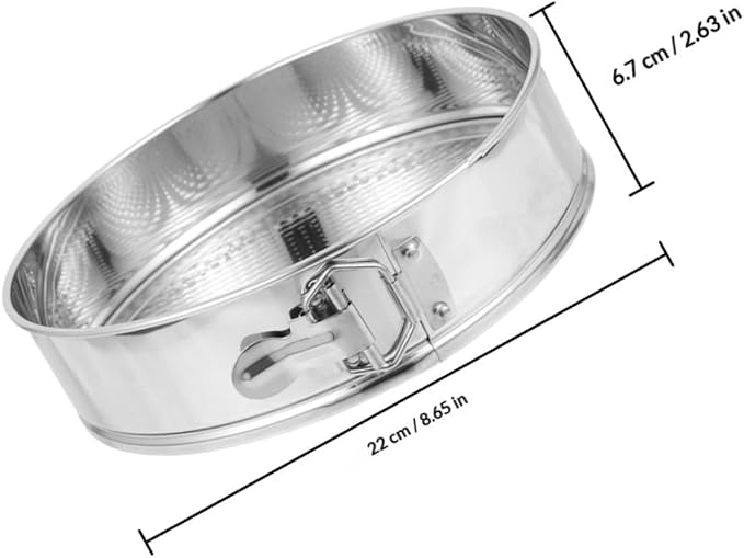 BESPORTBLE 9-inch Stainless Steel Springform Cheesecake Pan, Leakproof Removable Bottom Cake Mold for Home Baking, Sturdy 304 Food-grade Bakeware Suitable for Oven and DIY Desserts