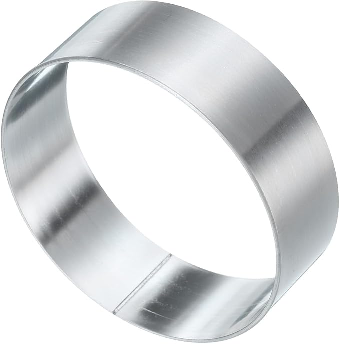 HARFINGTON Round Cake Ring 2.36 x 1 Inch Seamless Stainless Steel Pastry Mousse Dessert Ring Mirror Coating for Baking Cooking English Muffins Crumpet Making Tool