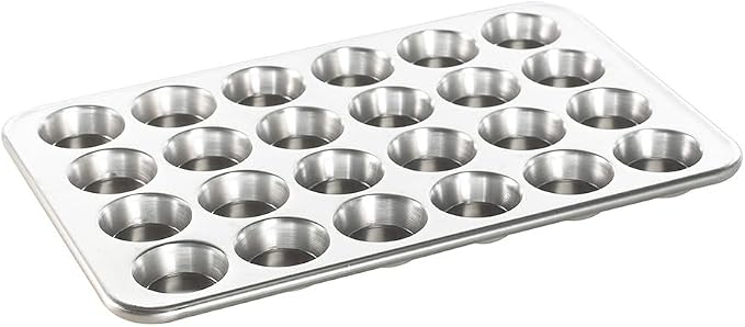 Nordic Ware Natural Aluminum Commercial Petite Muffin Pan, 24 Cup