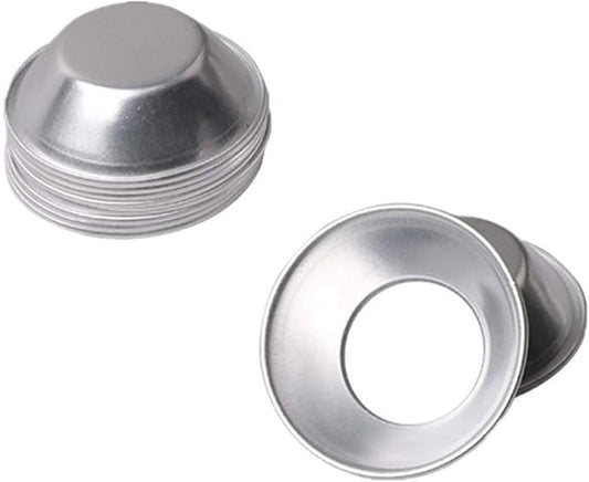 25Pack Egg Tart Molds Tiny Pie Tartlets Dessert Mold Pans Tin Puto Cup Bakeware Cake Cookie Mold, Round Resuable Nonstick (Aluminum)