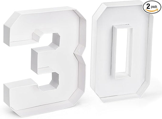 30 Set Cardboard Number for Charcuterie 10.2'' Fillable Tray Charcuterie Paper Box for 30th Birthday Anniversary Party Decorations Chocolate Candy Cupcake Container