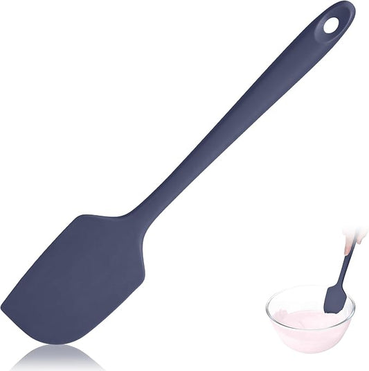 600ºF Heat Resistant Large Baking Silicone Spatula, Midnight Blue | 11.34in High Heat Food Safe Flexible Kitchen Silicone Scraper for Cooking Mixing Scraping Stirring Nonstick Cookware Pan Bowl