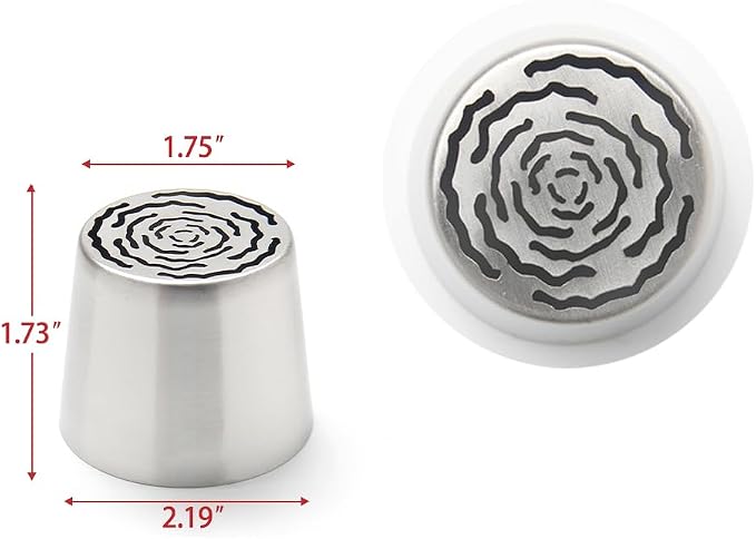 Extra Large Russian Piping Tips - Stainless Steel Flower Nozzles Set for Cake Decorating, Rose & Floral Icing Tips for Cupcakes, Cookies Professional Baking Tools (XXL, Style 84)