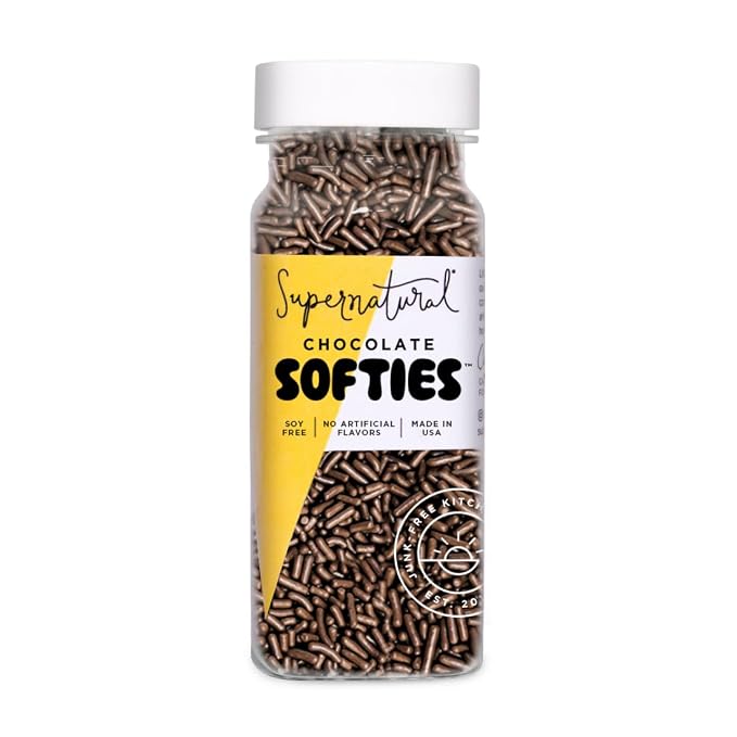 Chocolate Softies Fair Trade Sprinkles by Supernatural, Made in USA, No Artificial Flavors or Artificial Dyes, Natural, Soy Free, Gluten Free, Corn Free, Vegan, 3oz