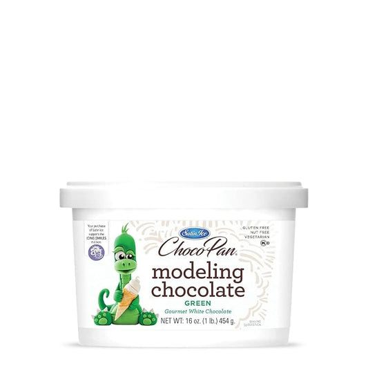 Satin Ice ChocoPan Green Modeling Chocolate (1 Pound) For Cake Decorating