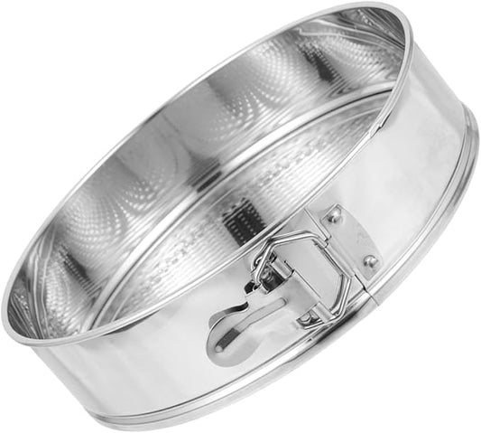 FOMIYES Stainless Steel Springform Cake Pan 9 Inch Locking Removable Bottom Leakproof Baking Mold for Cheesecake and Bread Baking Kitchen Bakeware