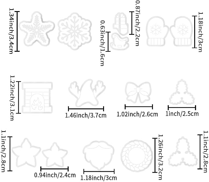 Xaekicr Winter Theme Polymer Clay Cutters Set – Clay Molds and Cutters for Polymer Clay, Decorative Earring Tools