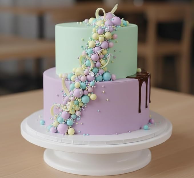 Zali Edible Pearl Sprinkles, Pastel Mix, 26 Colors Mixed Size | Gluten Free, Food Grade, For Cakes, Cupcakes, Cookies, Donuts & Ice Cream, Wedding & Festival Decoration