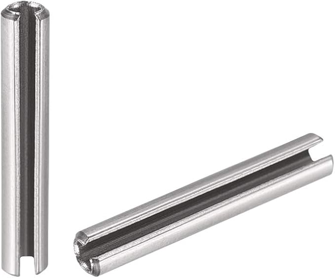 uxcell Slotted Spring Pin - M3 x 12mm 304 Stainless Steel Split Spring Roll Dowel Pins Plain Finish 20Pcs