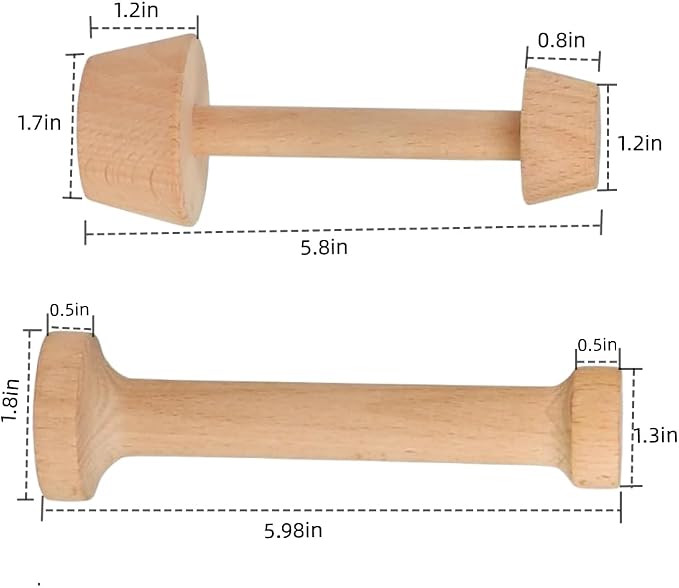 Double Sided Wooden Tart Tamper Set Tart Pan Wooden Molds Egg Tarts Tamper Pastry Tools DIY Baking Shaping Kitchen Tool