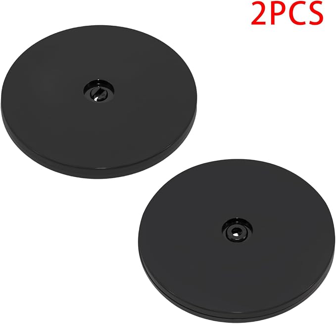 2 Pcs Black 6 inch Acrylic Lazy Susan Rotating Turntable Organizer Bearings - Round Swivel Plate for Spice Rack, Table, Cake, Kitchen Pantry