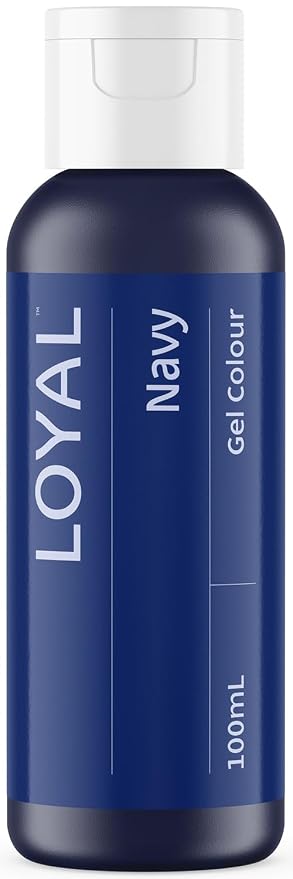 Loyal Gel Food Coloring | Vibrant Color for Buttercream, Fondant, Royal Icing, Gum Paste, Marzipan and Cake Batter | Gel-Based Concentrated Food Dye - 100ml Navy