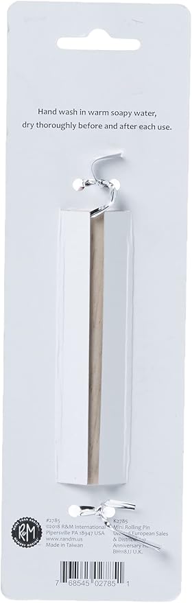R & M International Mini Rolling Pin, Carded, One Size, Brown (Pack of 5)