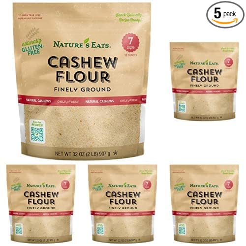 Nature's Eats Cashew Flour Finely Ground, 32 Ounce (Pack of 5)