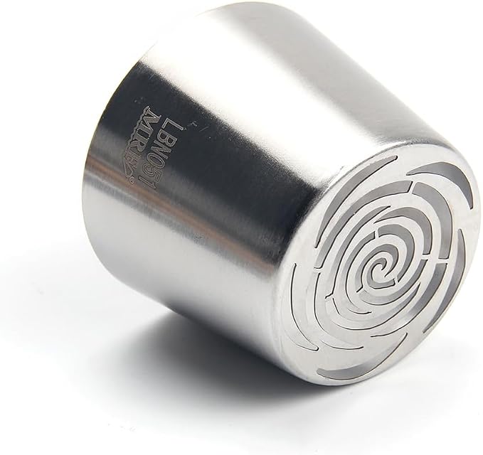1 Piece Stainless Steel Extra Large Swirl Flower Icing Tips,Pastry Frosting Russian Piping Nozzles for Marshmallow Bouquet, Cake Decorating Piping Tips,Flower Frosting Nozzles for Decorating