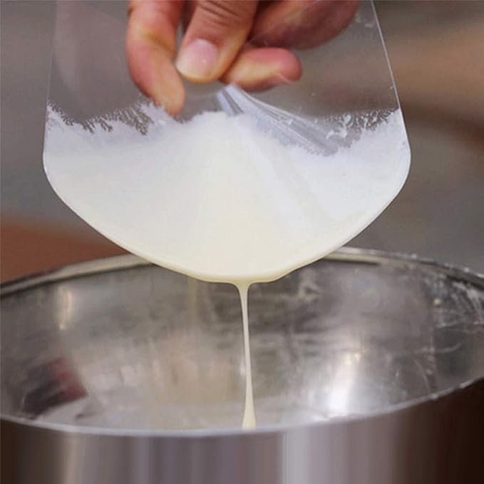 Flexible Transparent Plastic Cake Scraper Smoother for Bread Pastry Chef Bakery Cake Decorating Supplies (5PCS)