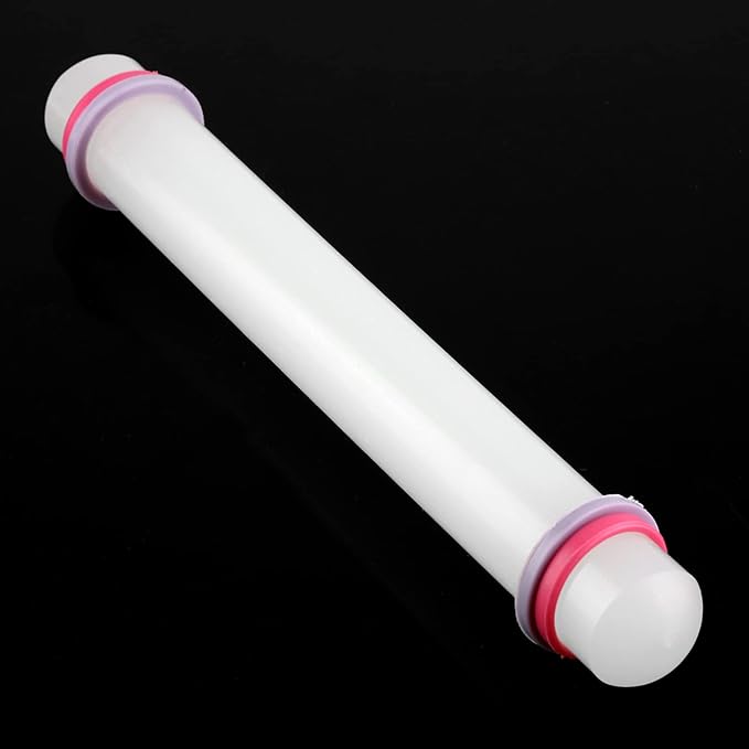 9 Inch Non-Stick Dough Roller With Thickness Rings - Rolling Pin Fondant - Sugar Fondant Cake Roller For Pies and Cookies