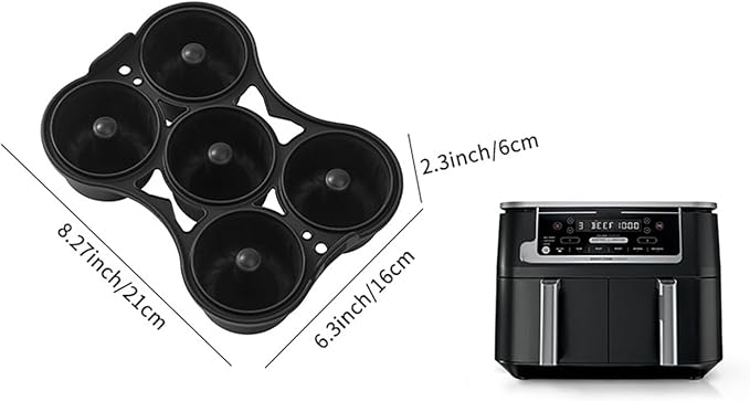 Silicone Donut Mold for 8QT-10QT Air Fryer，Set of 2 Donut Pan for Baking,Non-Stick Bagel Pan for 5 Doughnuts,Dishwasher Safe, Heat Resistant and Microwave Safe