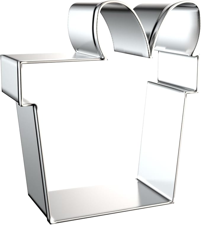 Gift Present Box Cookie Cutter Set Large - 5", 4", 3", 2" - 4 Piece - Stainless Steel