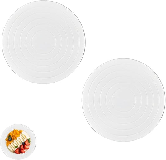 5.5in Cake Turntables,LIUHUIZEYU 360 Degree Mini Rotating Cake Decorating Stands Non-Slip Cake Rotating Plate Stands for Cake Sugar Cookie(2 Pcs)