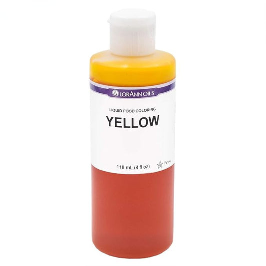LorAnn Yellow Liquid Food Coloring, 4 ounce bottle