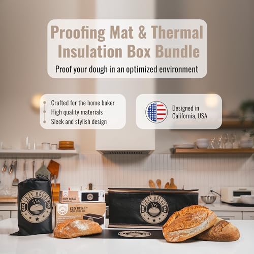 Cozy Bread® Proofing Mat & Thermal Insulation Box Bundle (10" x 21") | The Best Bread Proofer | Proof Dough, Grow Sourdough Starter, Ferment Yogurt