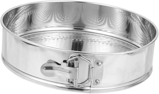 Springform Cake Pan 9-inch Stainless Steel 304 Leakproof Cheesecake Mold with Locking Spring Clip for Home Baking and Roasting