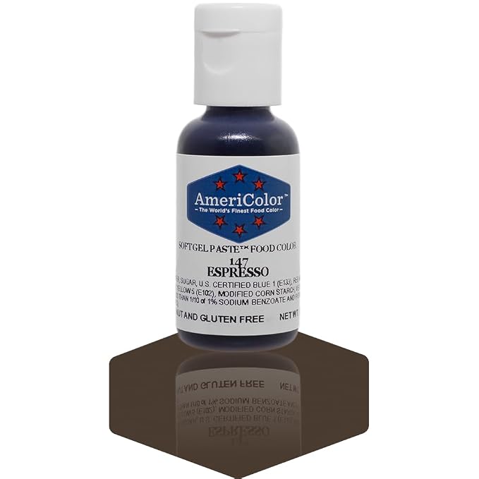 AmeriColor, Espresso, 0.75 Ounce Bottle, Soft Gel Paste Food Color