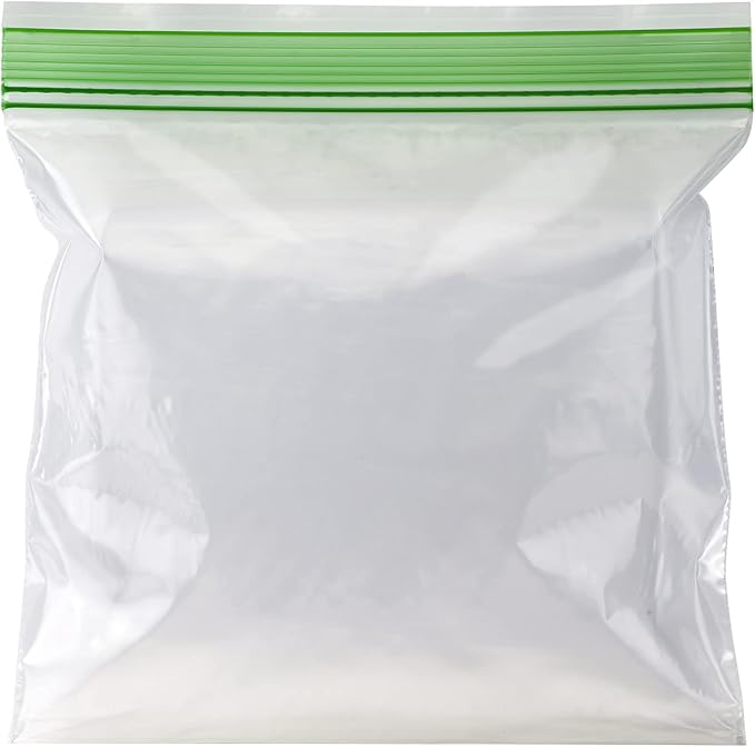 Amazon Basics Resealable Double Zipper Sandwich Storage Bags for Food Storage, 300 Count (Previously Solimo)
