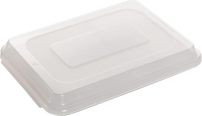 Nordic Ware Naturals Quarter Sheet 9x13 and Lid Baking Set, USA Made Aluminum Commercial Quality Sheet Pans, Encapsulated Galvanized Steel Rim for Warp Prevention, 3pc Bakers Set (Pack of 4)
