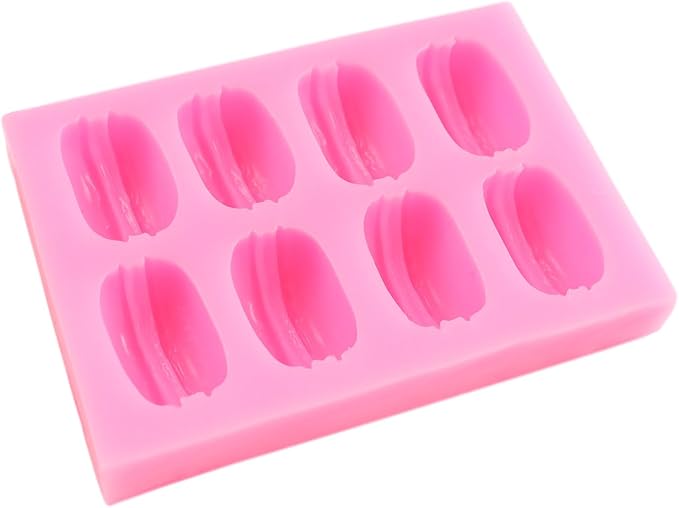 3D Macaron Hamburger Silicone Fondant Molds Macaroon Chocolate Mold for Cake Decoration Cupcake Topper Desserts Candy Gum Paste Polymer Clay