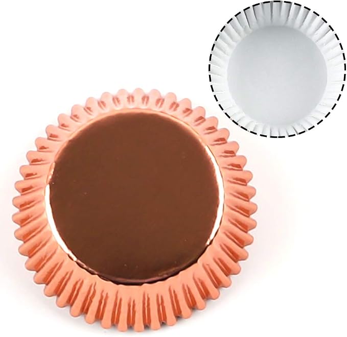 BAKHUK 500pcs Cupcake Liners for Baking, Foil Cupcake Liner, Standard Size 2 Inches 10 Colors Cupcake Liners