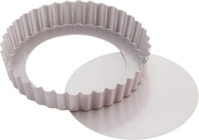CHEFMADE Tart Pan, 7-Inch with Removable Loose Bottom Non-Stick Round Quiche Bakeware for Oven and Instant Pot Baking (Champagne Gold)