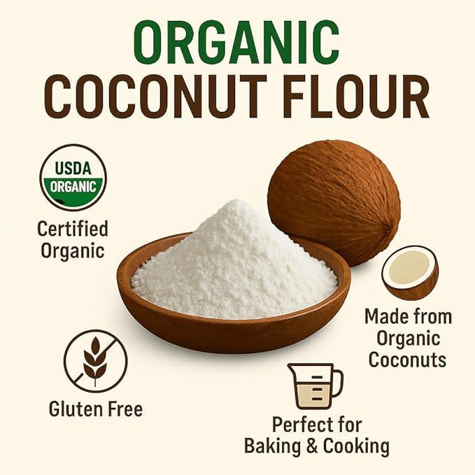 Anna and Sarah Coconut Flour, Kosher, Gluten Free, Halal, Non GMO, Vegan, Keto Friendly, in Resealable Bag (16 Lbs)