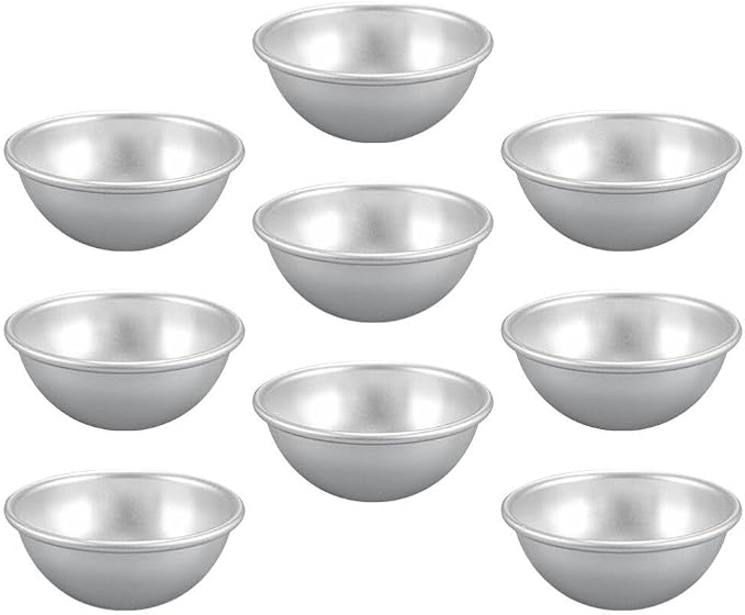 Yardwe 9-Piece Semi-Circle Tart Molds 2.24 in Reusable Baking Pans for Egg Tarts Pudding Fruit Biscuits Mini Pies Easy-Clean Bakeware for Afternoon Tea and Family Dinners
