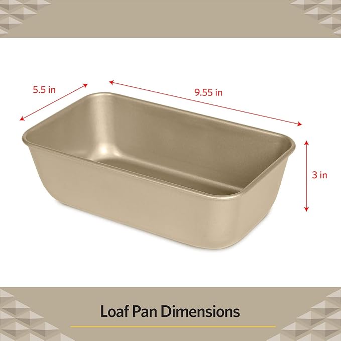 Glad Loaf Baking Pan Nonstick - Heavy Duty Metal Bakeware for Bread and Cakes, 9.5 x 5.5 x 3 inches | (Pack of 6)