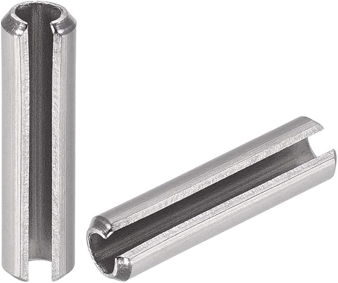 uxcell Slotted Spring Pin - M5 x 30mm 304 Stainless Steel Split Spring Roll Dowel Pins Plain Finish 20Pcs