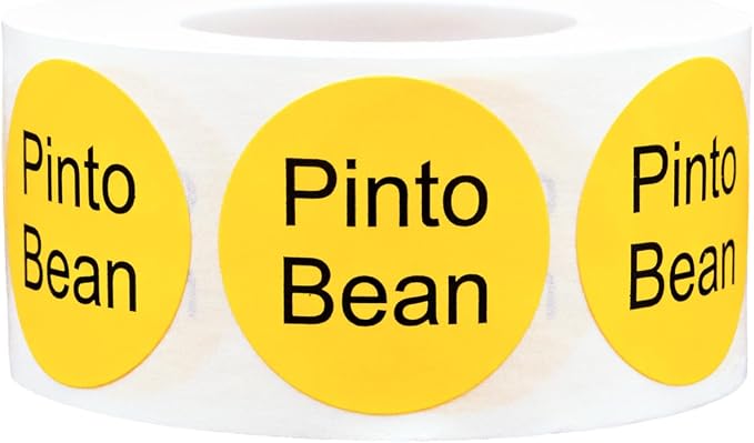 Pinto Bean Deli Labels 1 Inch 500 Total Stickers